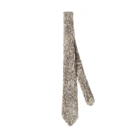 Brunello Cucinelli Dazzling Craquelé Embroidery Tie in Silver | Accessories | Coveti