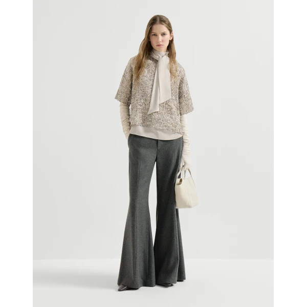 Dazzling Craquelé Embroidery T-shirt in Silver - Image 6