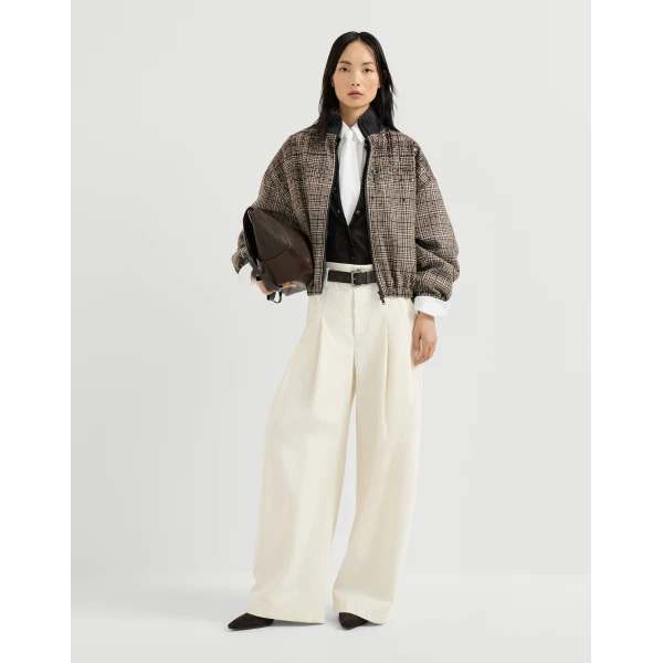 Brunello Cucinelli Dazzling Dégradé Embroidery Bomber jacket in Brown