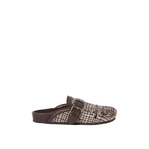 Dazzling Dégradé Embroidery slippers in Brown