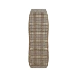 Brunello Cucinelli Dazzling Prince of Wales skirt in Light Brown