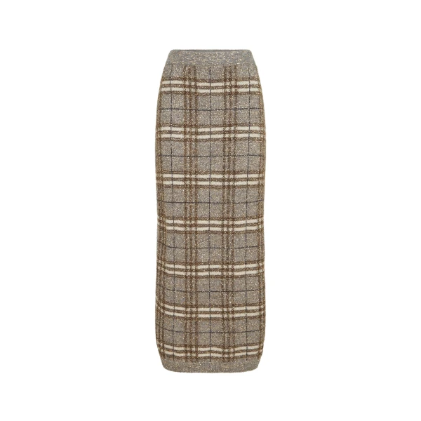 Dazzling Prince of Wales skirt in Light Brown