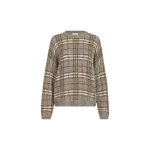 Brunello Cucinelli Dazzling Prince of Wales sweater in Light Brown