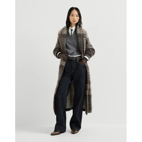 Dazzling Tartan double knit coat in Anthracite - Image 6