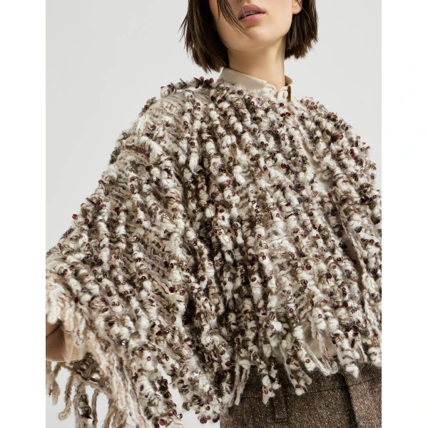 Dazzling Twist Embroidery cardigan in Brown - Image 4