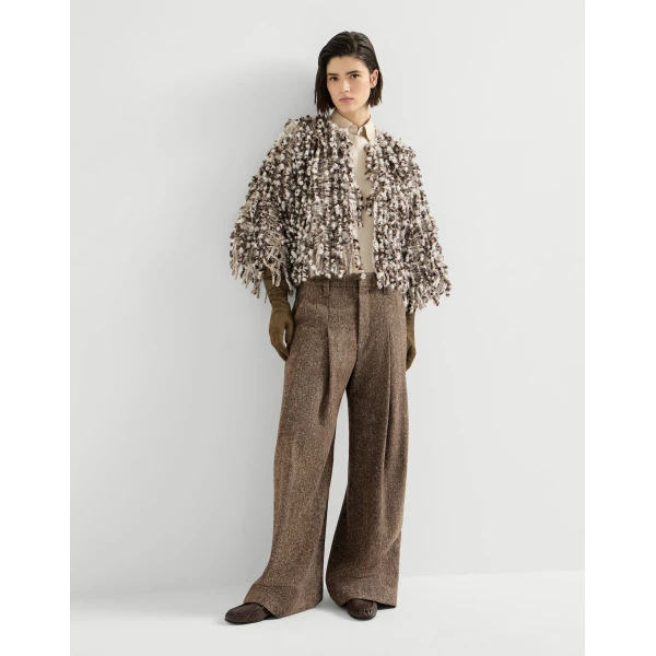 Dazzling Twist Embroidery cardigan in Brown - Image 6