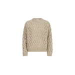 Brunello Cucinelli Dazzling Zigzag Cables sweater in Sand