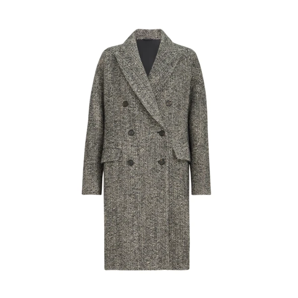 Dazzling chevron coat in Brown