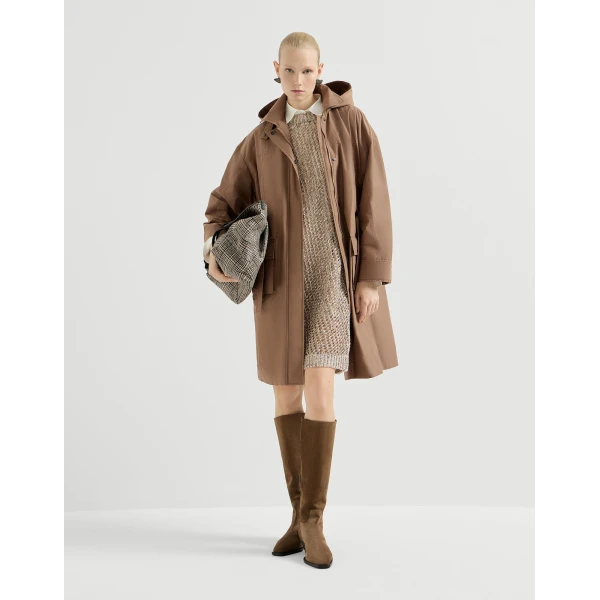 Brunello Cucinelli Dazzling chiné net dress in Rope