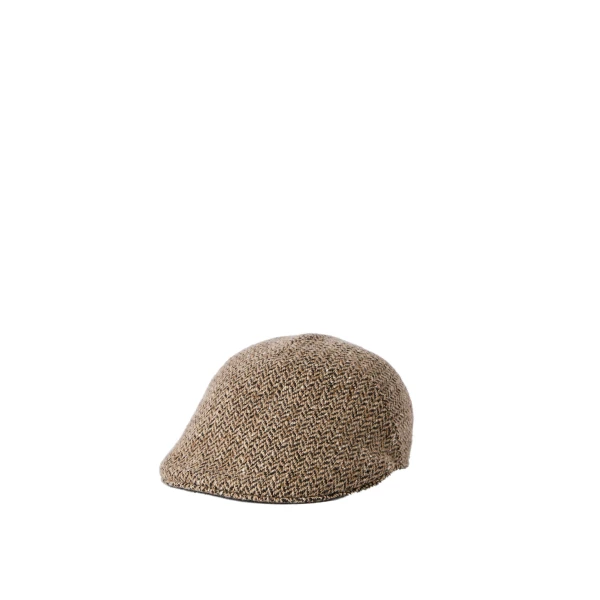 Brunello Cucinelli Dazzling & sparkling chevron flat hat in Light Brown | Hats | Coveti