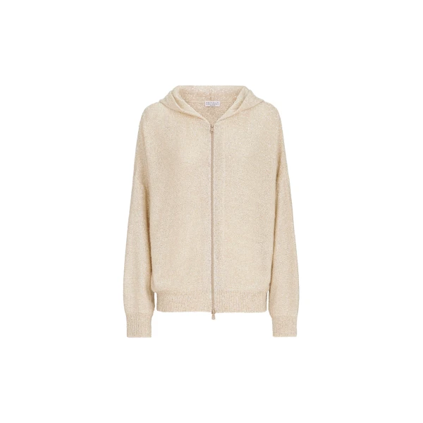 Dazzling texture cardigan in Vanilla