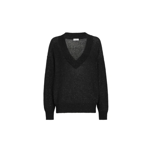 Dazzling texture sweater in Black
