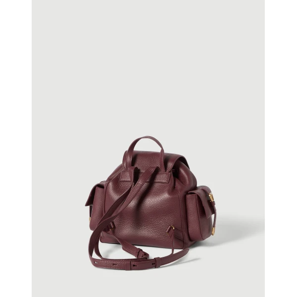Deerskin sartorial backpack in Burgundy - Image 2