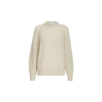 Brunello Cucinelli Diamond yarn English rib sweater in Ivory