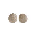 Brunello Cucinelli Disc Shimmer Earrings in Silver | Earrings | Coveti