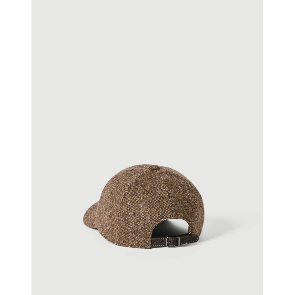 Brunello Cucinelli Donegal baseball cap in Light Brown, view 2 | Hats | Coveti