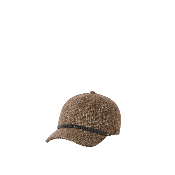 Brunello Cucinelli Donegal baseball cap in Light Brown | Hats | Coveti
