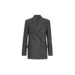 Brunello Cucinelli Donegal blazer with monili in Anthracite | Jackets | Coveti