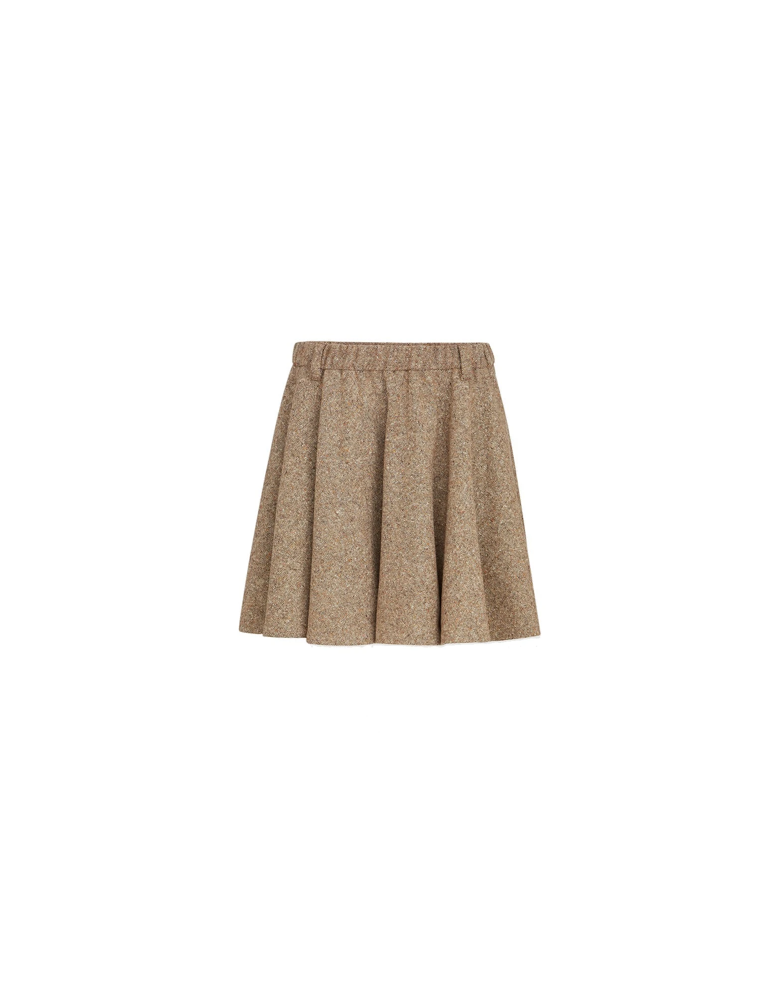 Brunello Cucinelli Donegal mini circle skirt in Light Brown | Buy Skirts at Coveti Brunello Cucinelli Donegal mini circle skirt in Light Brown