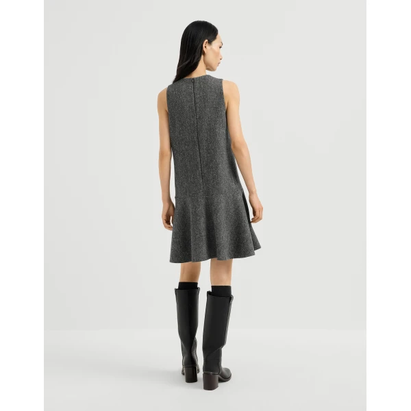 Brunello Cucinelli Donegal mini dress in Anthracite