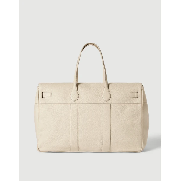Explorer travel bag in deerskin in Ivory - Image 2
