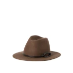 Brunello Cucinelli Felt fedora with monili in Brown | Hats | Coveti