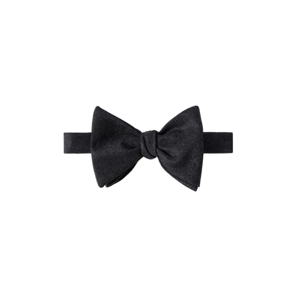Brunello Cucinelli Flannel bowtie in Blue | Ties & Bow Ties | Coveti