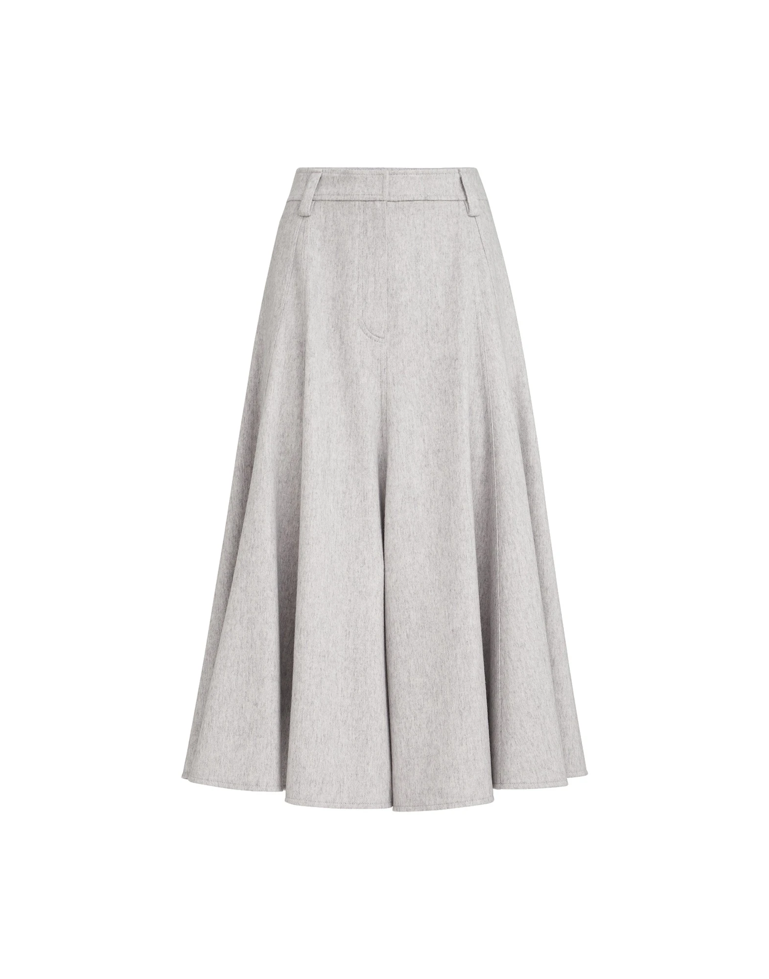 Brunello Cucinelli Flannel flared skirt in Grey | Buy Skirts at Coveti Brunello Cucinelli Flannel flared skirt in Grey