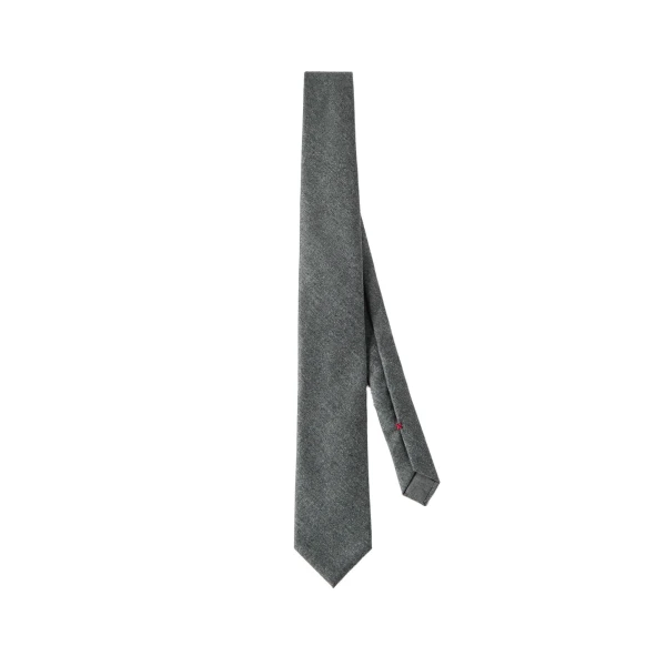 Flannel necktie in Medium Grey