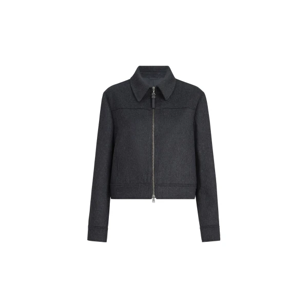 Brunello Cucinelli Flannel outerwear jacket in Anthracite
