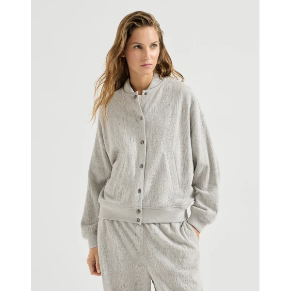 Flower Lace jersey sweater in Light Grey - Image 2