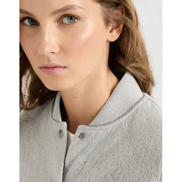 Flower Lace jersey sweater in Light Grey - Image 4