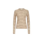 Brunello Cucinelli Flower lace sweater in Beige