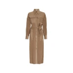 Brunello Cucinelli Fluid Corduroy shirt dress in Cappuccino