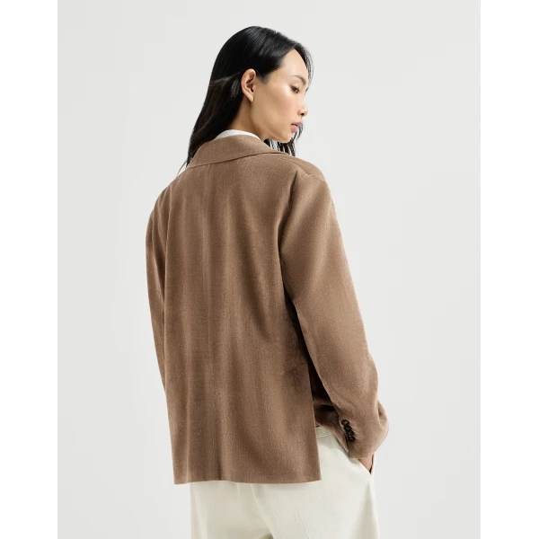 Brunello Cucinelli Fluid corduroy blazer in Cappuccino