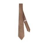 Brunello Cucinelli Fluid corduroy tie in Cappuccino | Accessories | Coveti
