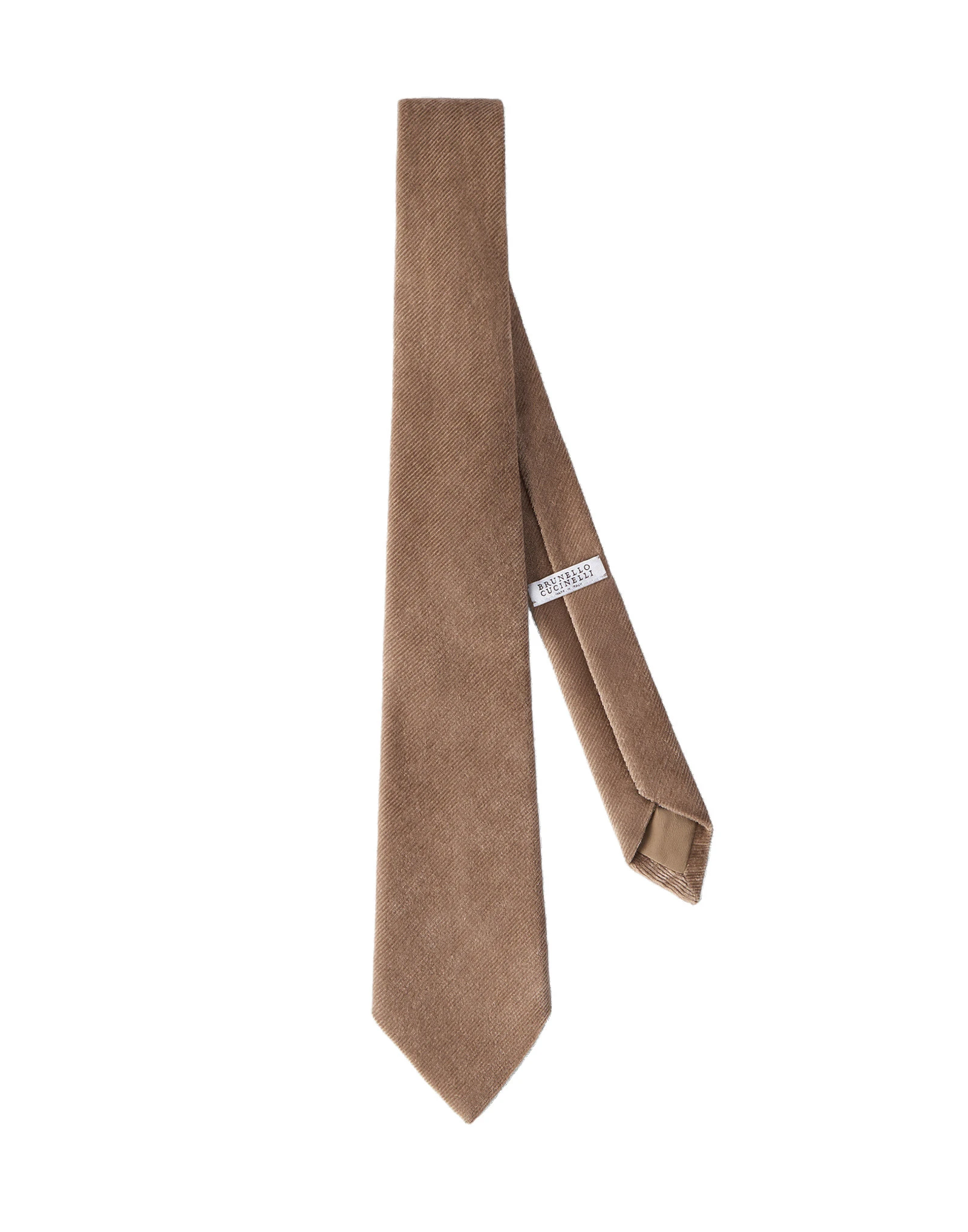 Brunello Cucinelli Fluid corduroy tie in Cappuccino Brunello Cucinelli Fluid corduroy tie in Cappuccino | Accessories | Coveti