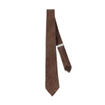 Brunello Cucinelli Fluid corduroy tie in Cigar | Accessories | Coveti