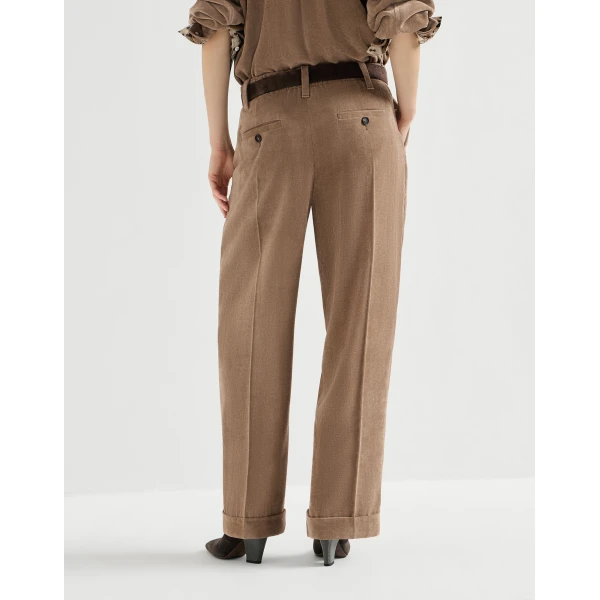 Brunello Cucinelli Fluid corduroy trousers in Cappuccino