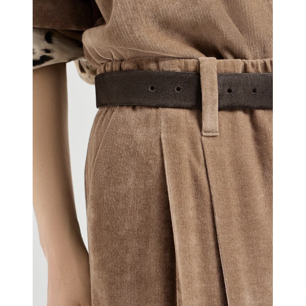 Brunello Cucinelli Fluid corduroy trousers in Cappuccino