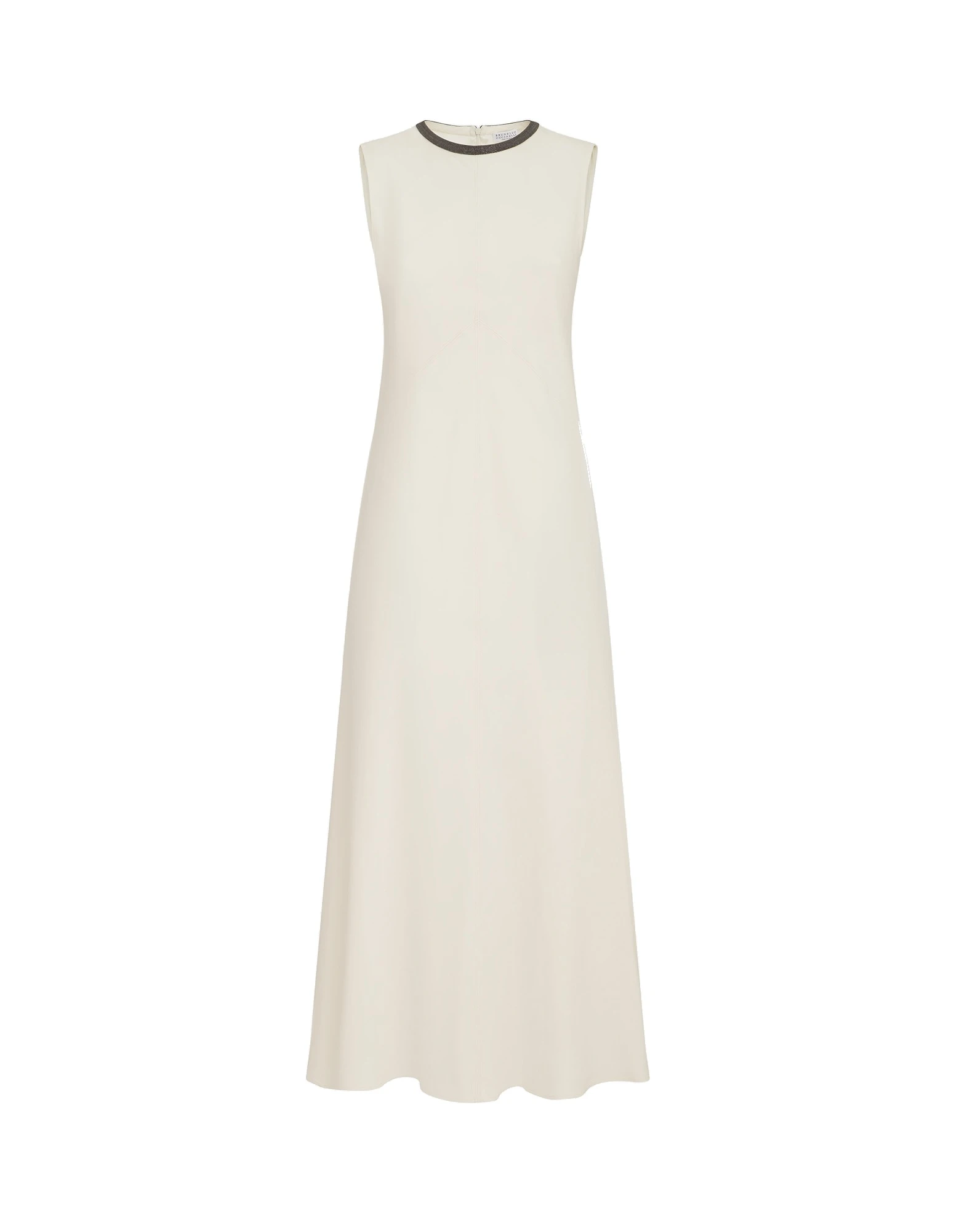Brunello Cucinelli Fluid twill dress in Milk | Buy Dresses at Coveti Brunello Cucinelli Fluid twill dress in Milk