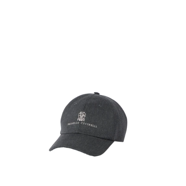 Gabardine baseball cap in Anthracite