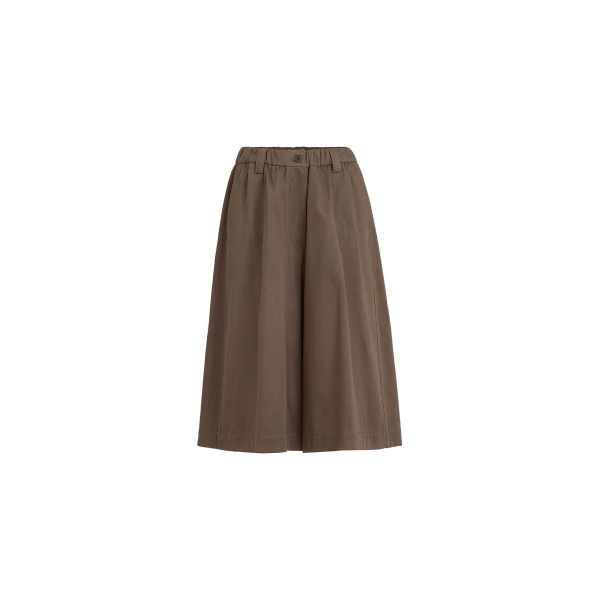 Gabardine long Bermuda shorts in Pine Cone Brown