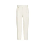 Brunello Cucinelli Gabardine trousers in White | Pants | Coveti