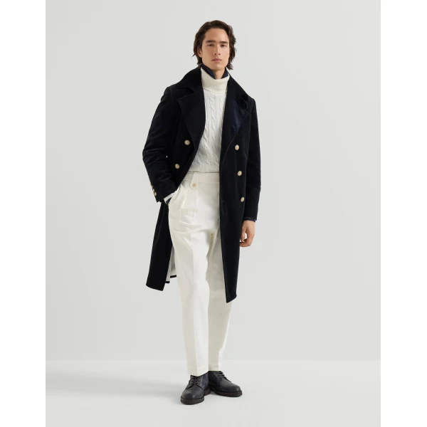 Brunello Cucinelli Gabardine trousers in White, view 6 | Pants | Coveti