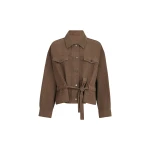 Brunello Cucinelli Garment-dyed cover outerwear jacket in Cigar