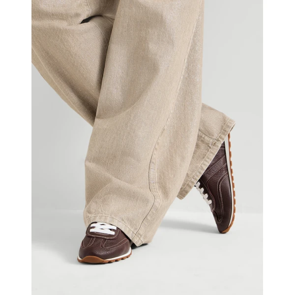 Grained soft leather runners in Mahogany - Image 5
