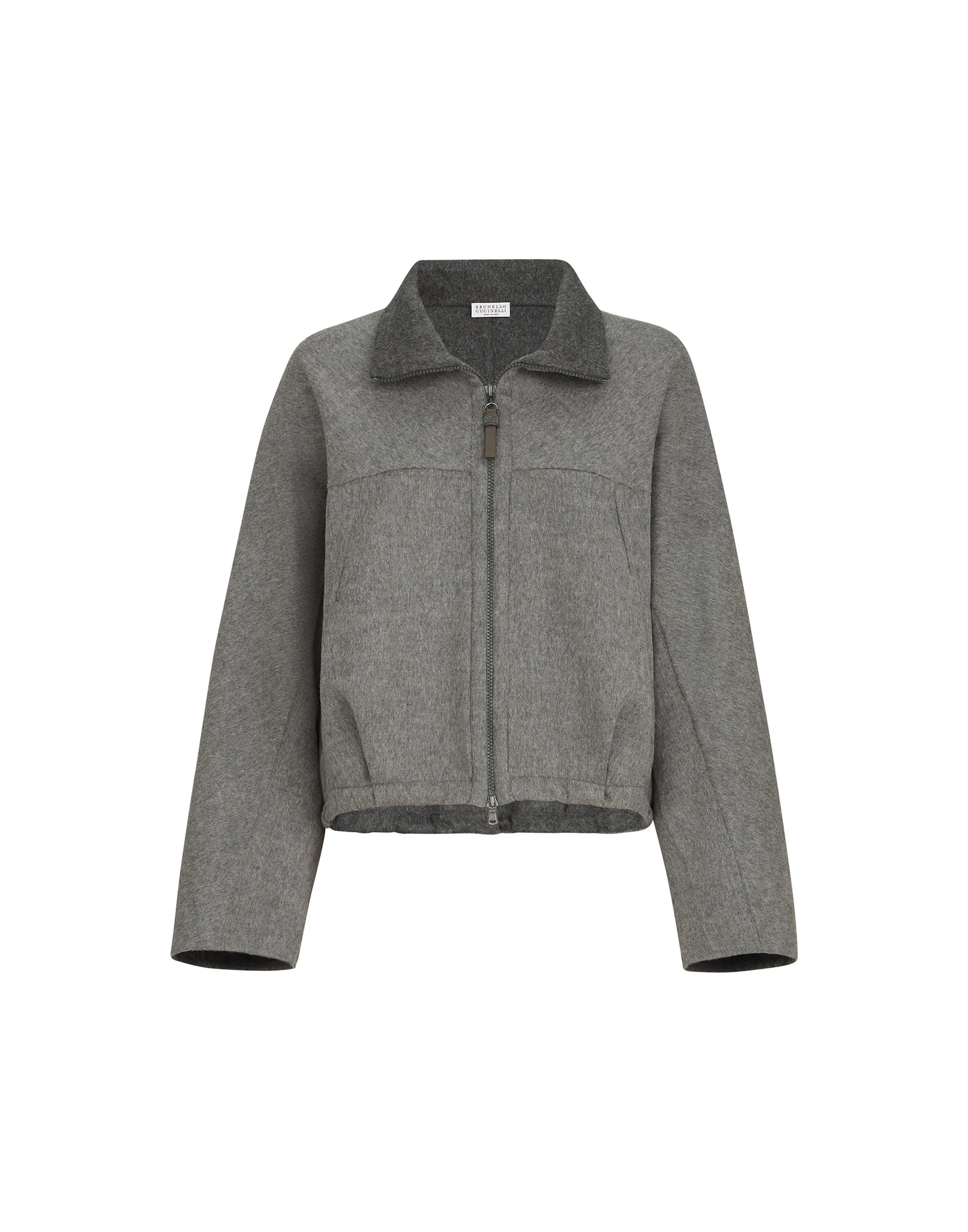Brunello Cucinelli Hand-crafted bomber jacket in Dark Grey | Buy Jackets at Coveti Brunello Cucinelli Hand-crafted bomber jacket in Dark Grey