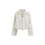 Brunello Cucinelli Hand-crafted bomber jacket in Grey