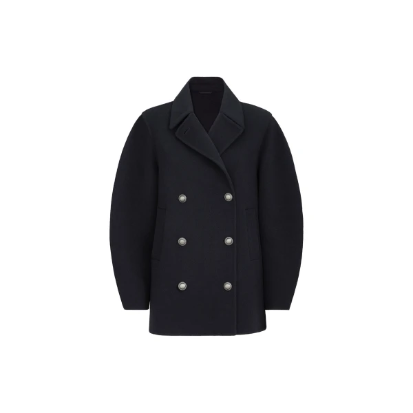 Brunello Cucinelli Hand-finished Caban jacket in Cobalt